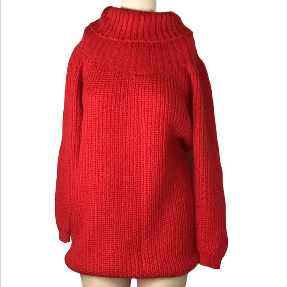 Croquet Club Sweaters - Croquet Club Red Acrylic & Mohair Sweater, M , EUC